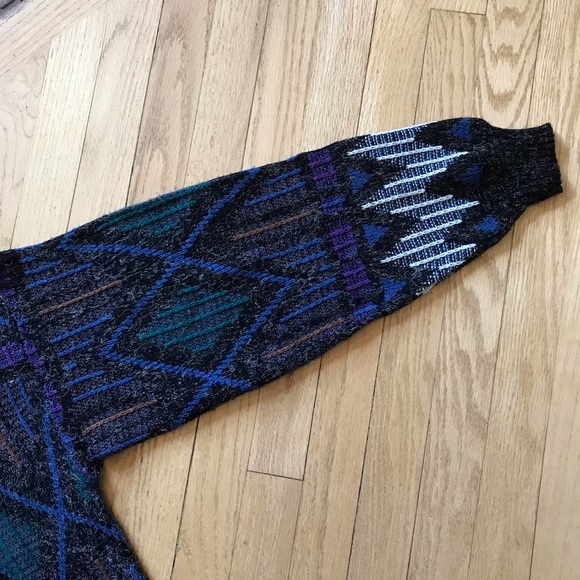 Vintage 80s New Era Sweater Kid Size XL Womens Size M Fuzzy Texture USA Made - Picture 10 of 16